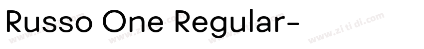 Russo One Regular字体转换